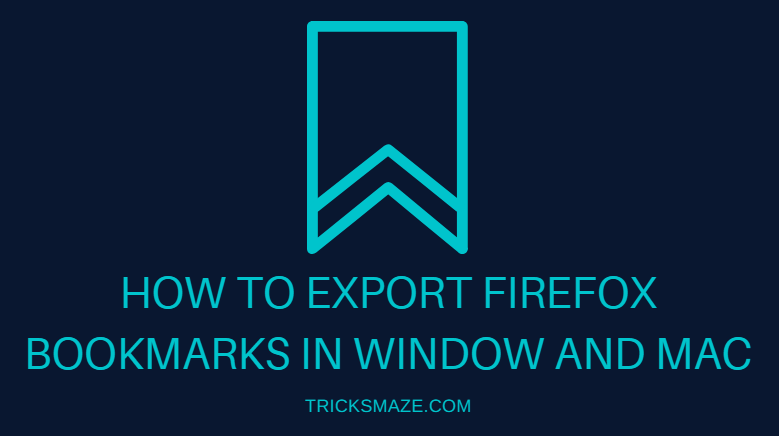Export Firefox bookmarks