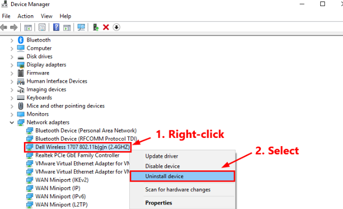 Uninstall WiFi Drivers