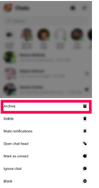 archive/hide a chat on your phone