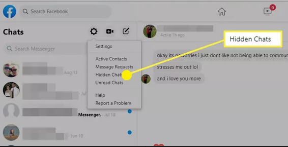find hidden messages on Messenger on your desktop:
